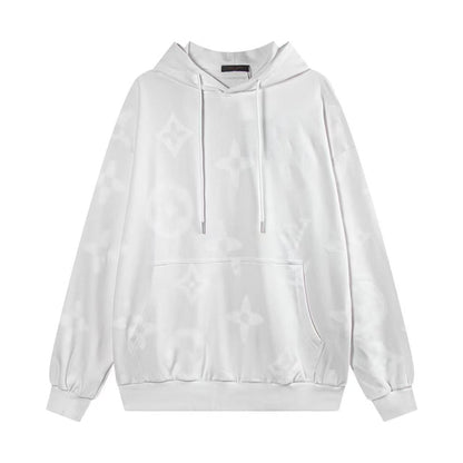 251008 New high-quality full-printed flocked hooded sweatshirt