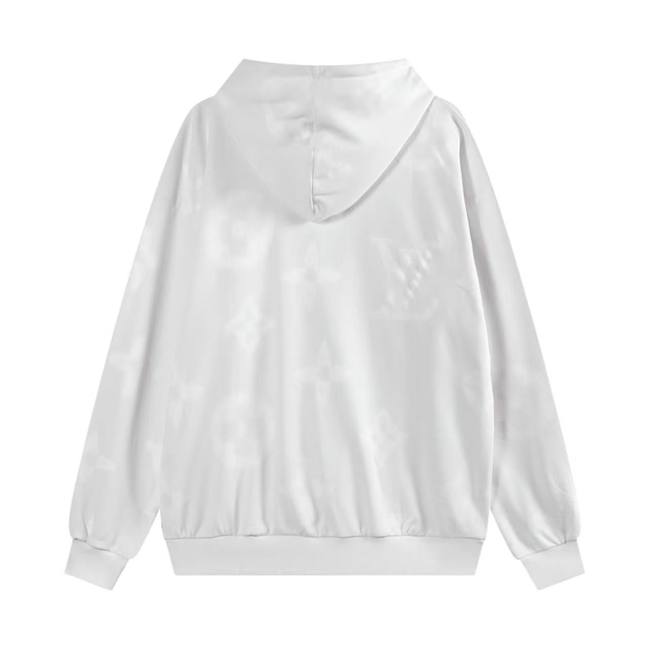 251008 New high-quality full-printed flocked hooded sweatshirt