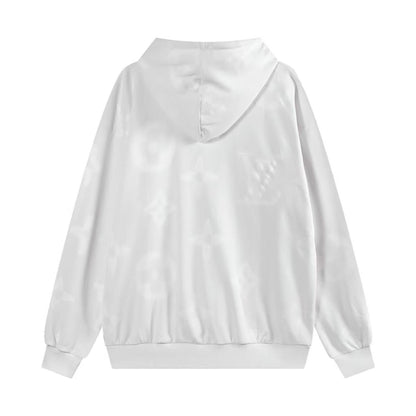 251008 New high-quality full-printed flocked hooded sweatshirt