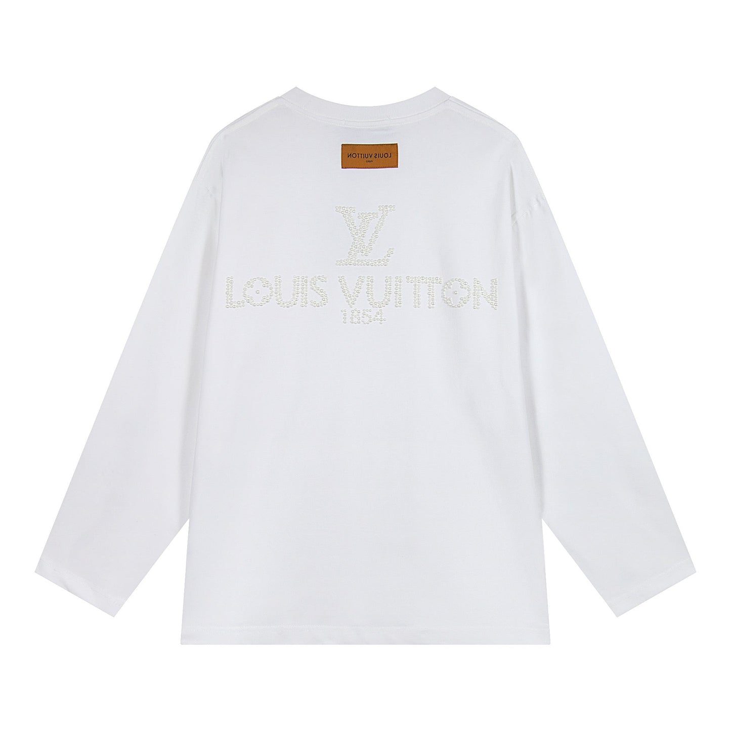 251008 New high-quality pearl grain embossed long-sleeved shirt