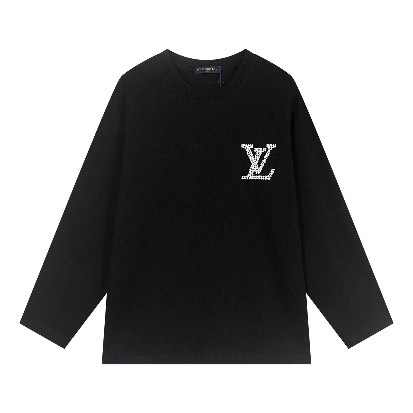 251008 New high-quality pearl grain embossed long-sleeved shirt
