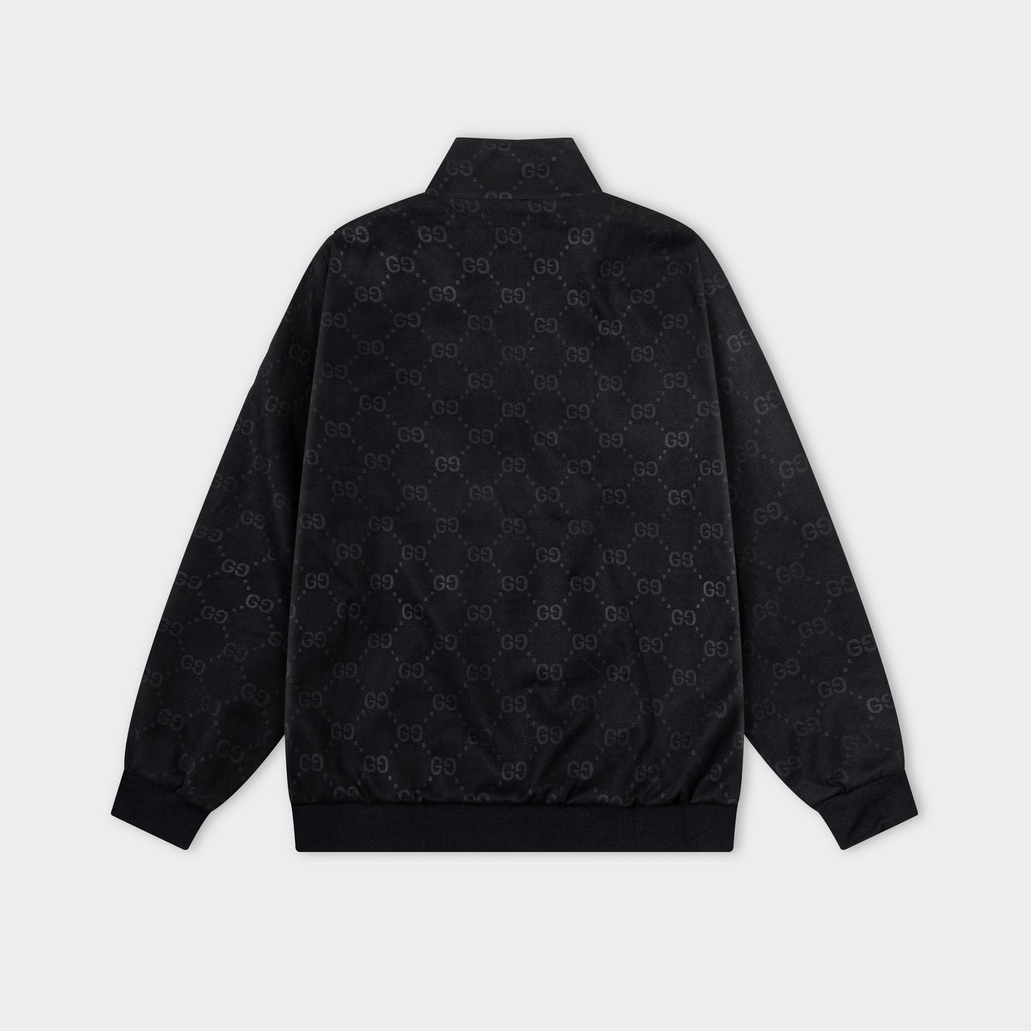251008 New high-quality deerskin velvet full-print embossed stand-up collar jacket