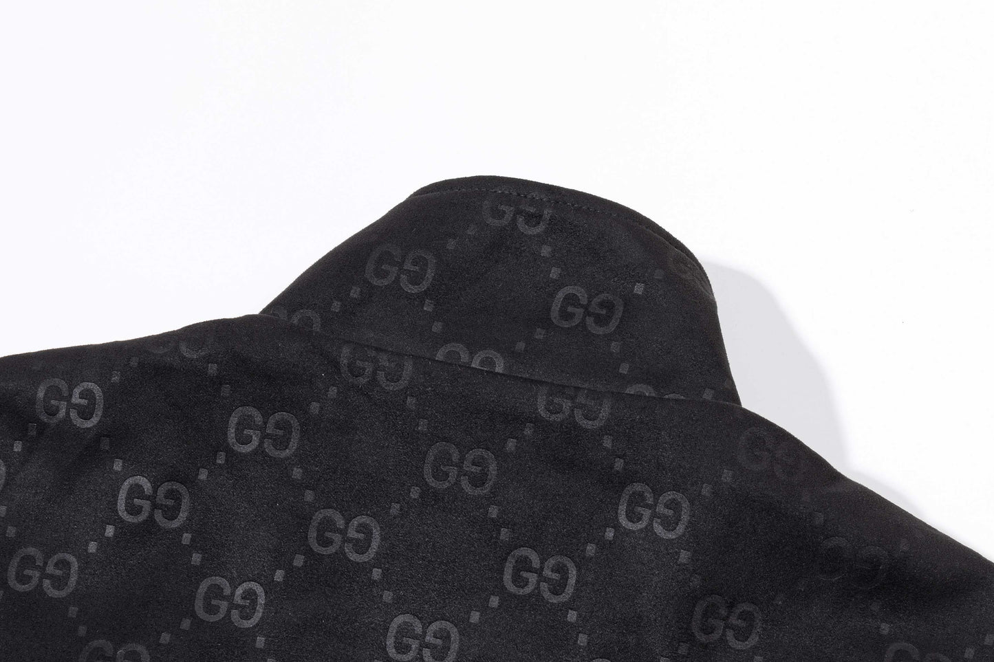 251008 New high-quality deerskin velvet full-print embossed stand-up collar jacket
