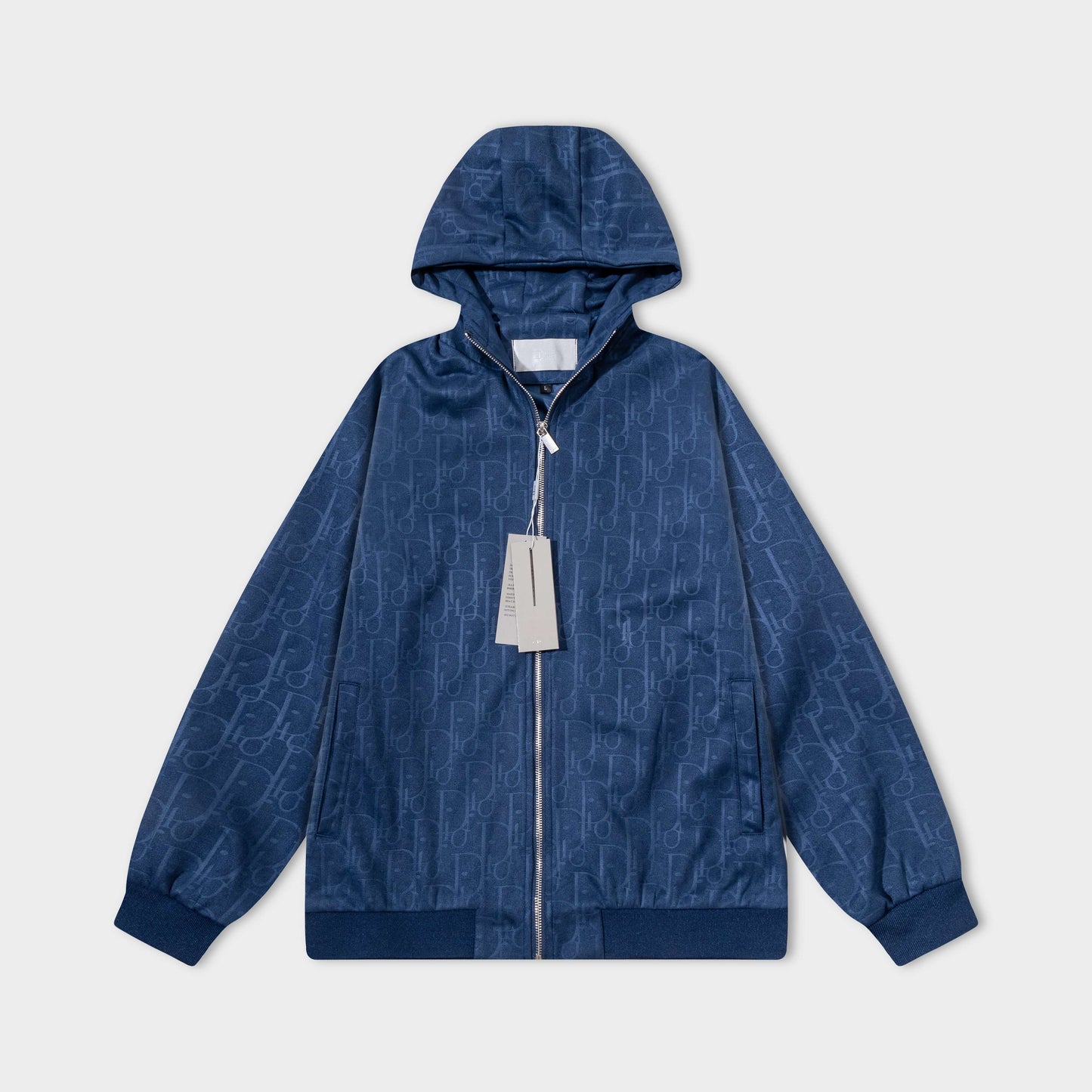 251008 New high-quality deerskin fleece hooded jacket with full embossed printing process