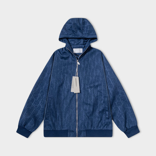 251008 New high-quality deerskin fleece hooded jacket with full embossed printing process