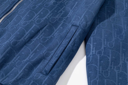 251008 New high-quality deerskin fleece hooded jacket with full embossed printing process