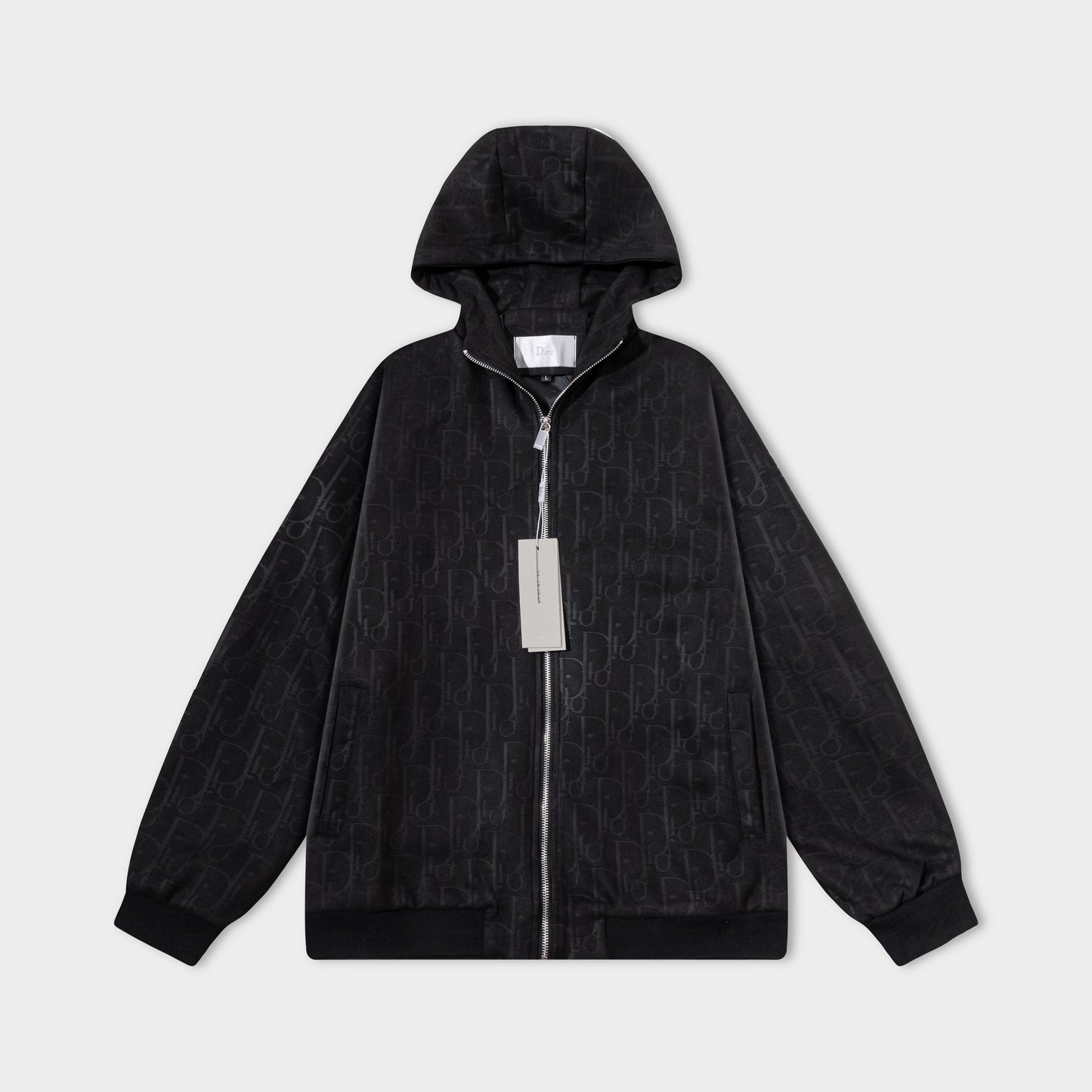 251008 New high-quality deerskin fleece hooded jacket with full embossed printing process