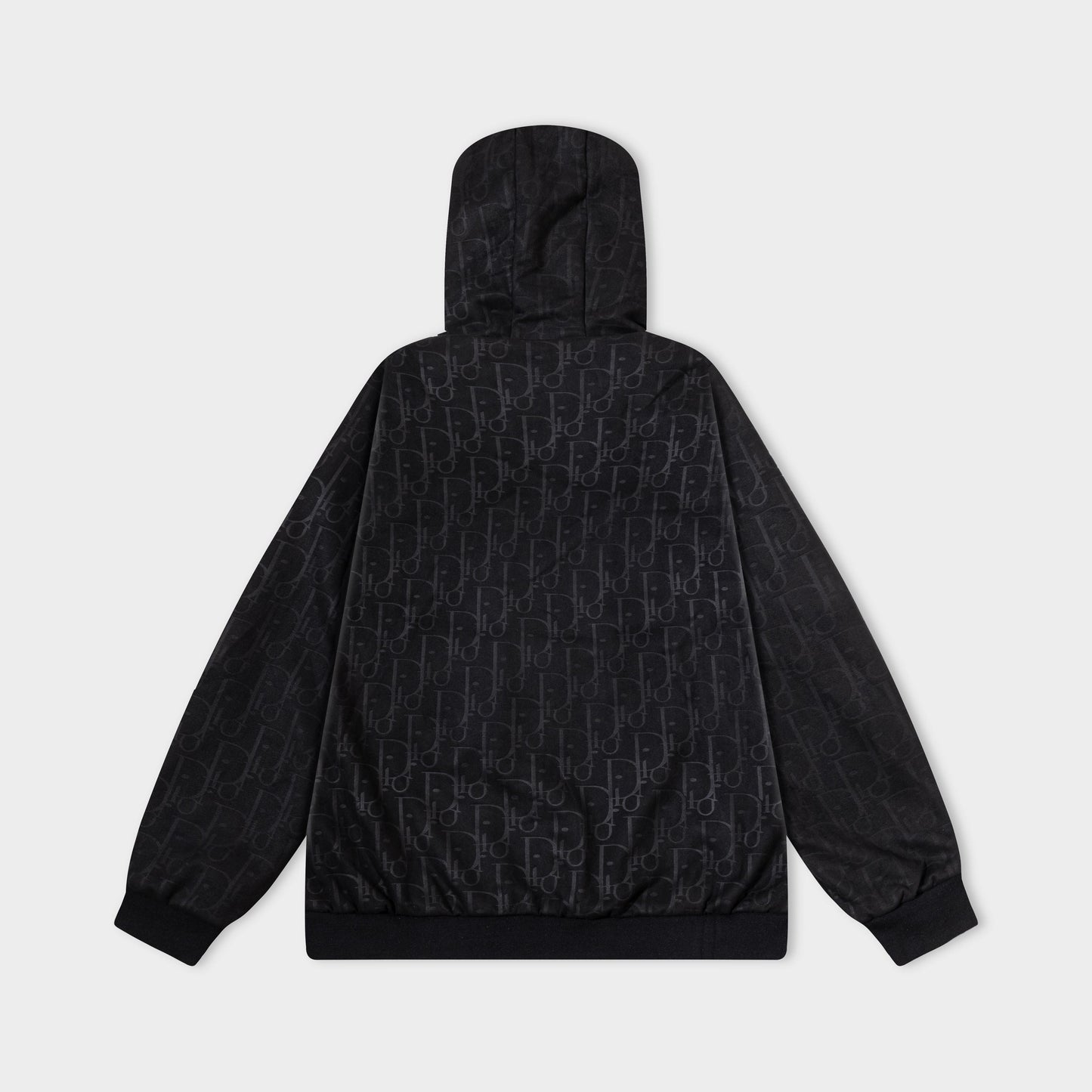 251008 New high-quality deerskin fleece hooded jacket with full embossed printing process
