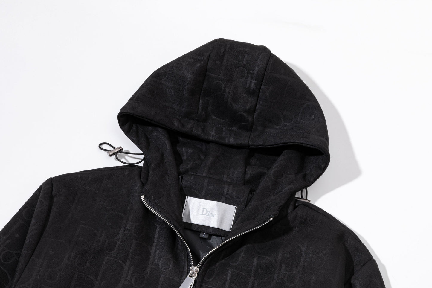 251008 New high-quality deerskin fleece hooded jacket with full embossed printing process