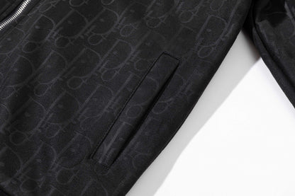 251008 New high-quality deerskin fleece hooded jacket with full embossed printing process