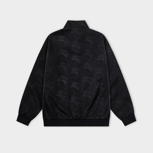251008 New high-quality deerskin velvet full-print embossed stand-up collar jacket