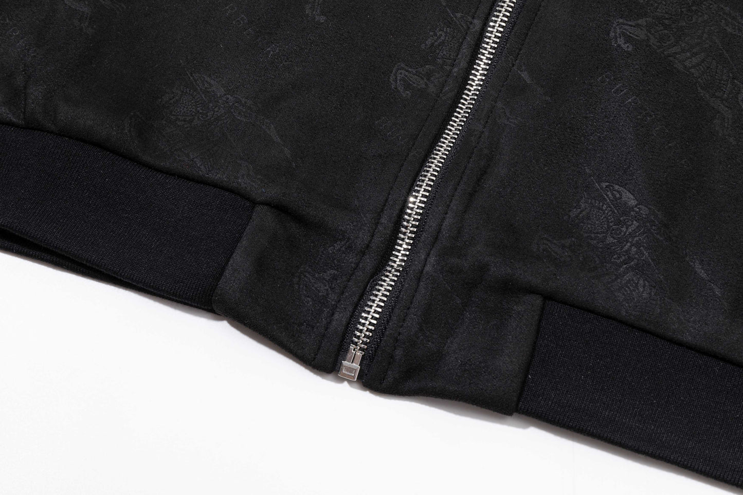 251008 New high-quality deerskin velvet full-print embossed stand-up collar jacket
