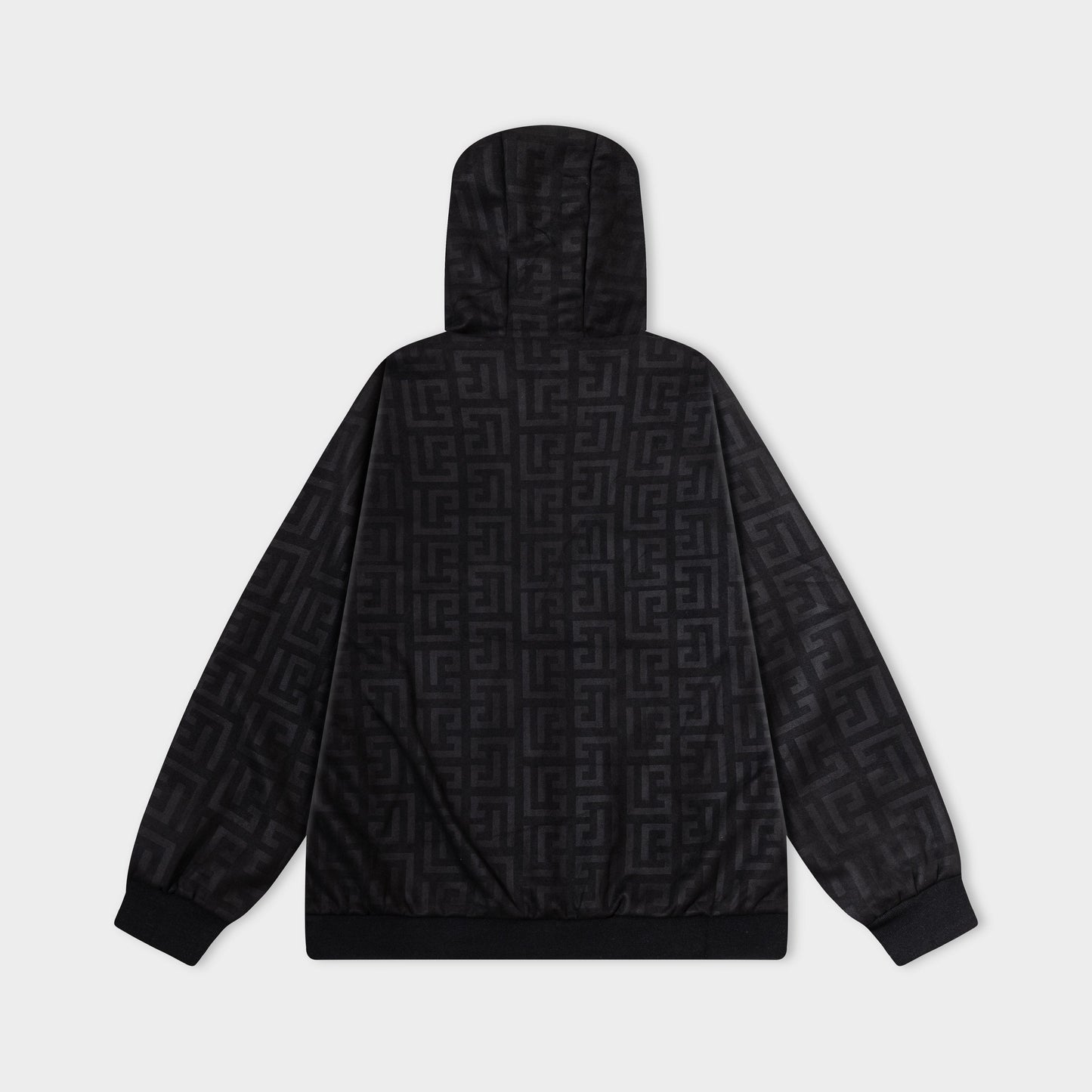 251008 New high-quality deerskin fleece hooded jacket with full embossed printing process
