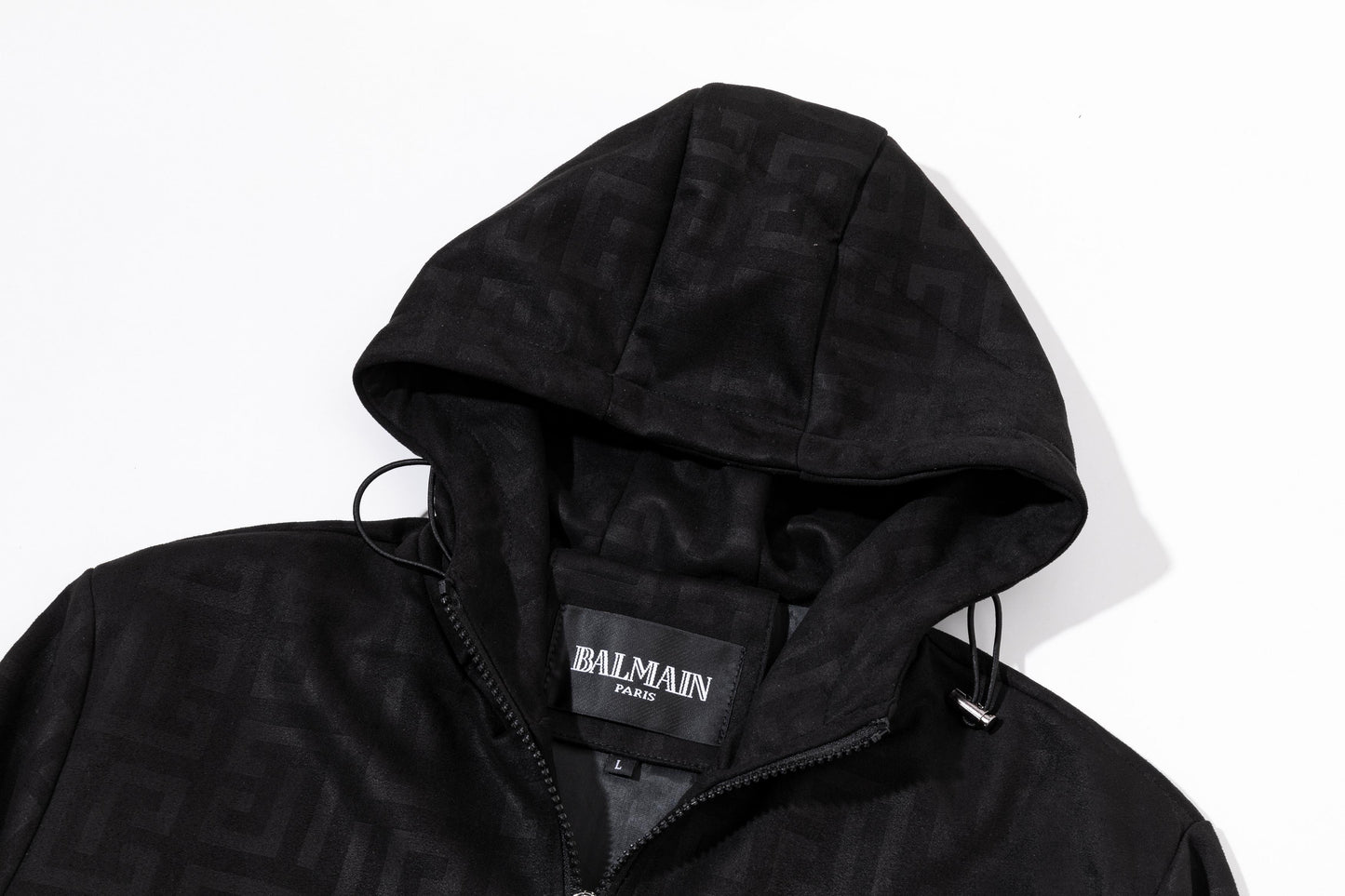 251008 New high-quality deerskin fleece hooded jacket with full embossed printing process