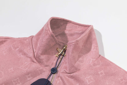 251008 New high-quality deerskin velvet full-print jacket