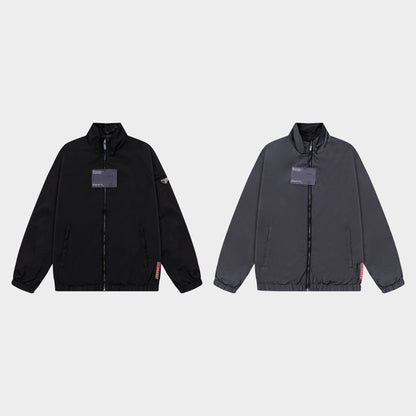 251008 New high-quality classic triangular label double-sided wearing jacket