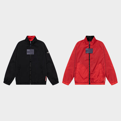 251008 New high-quality classic triangular label double-sided wearing jacket