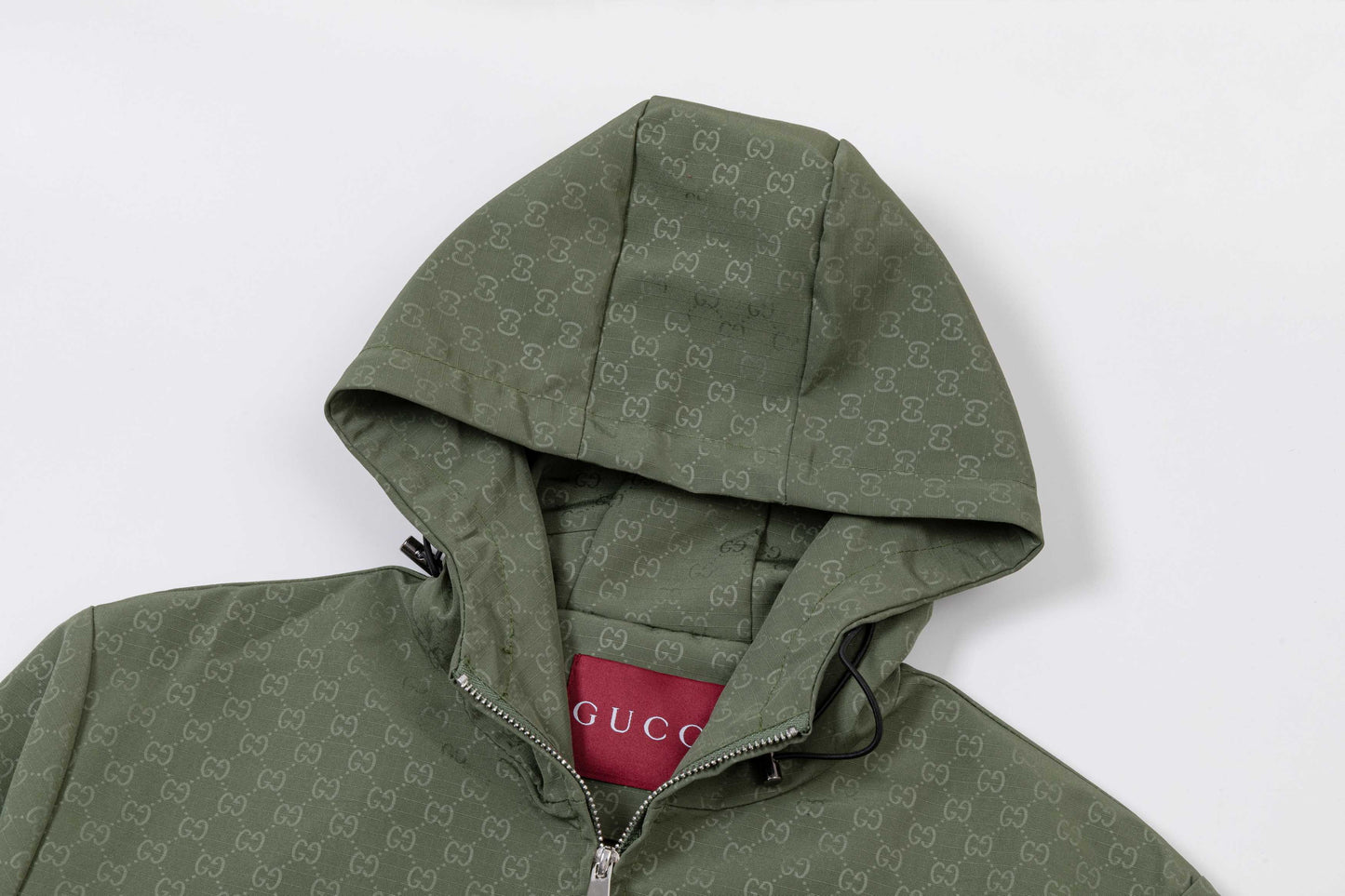 251008 New high-quality full-print design hooded jacket trench coat
