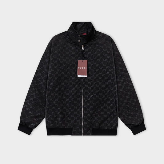 251008 New high-quality full-print design stand-up collar jacket