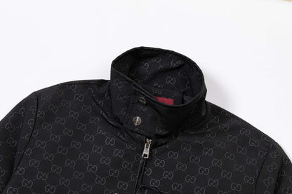 251008 New high-quality full-print design stand-up collar jacket