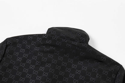 251008 New high-quality full-print design stand-up collar jacket