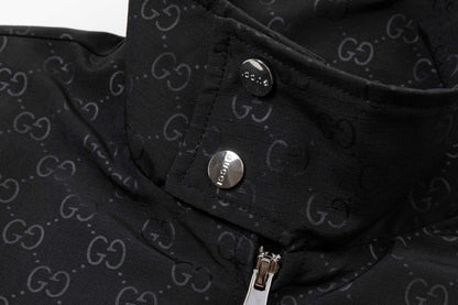 251008 New high-quality full-print design stand-up collar jacket