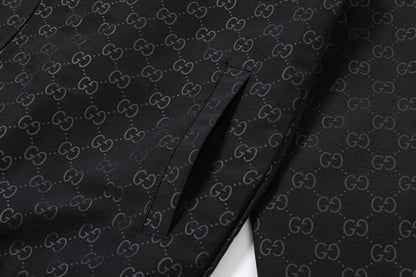 251008 New high-quality full-print design stand-up collar jacket