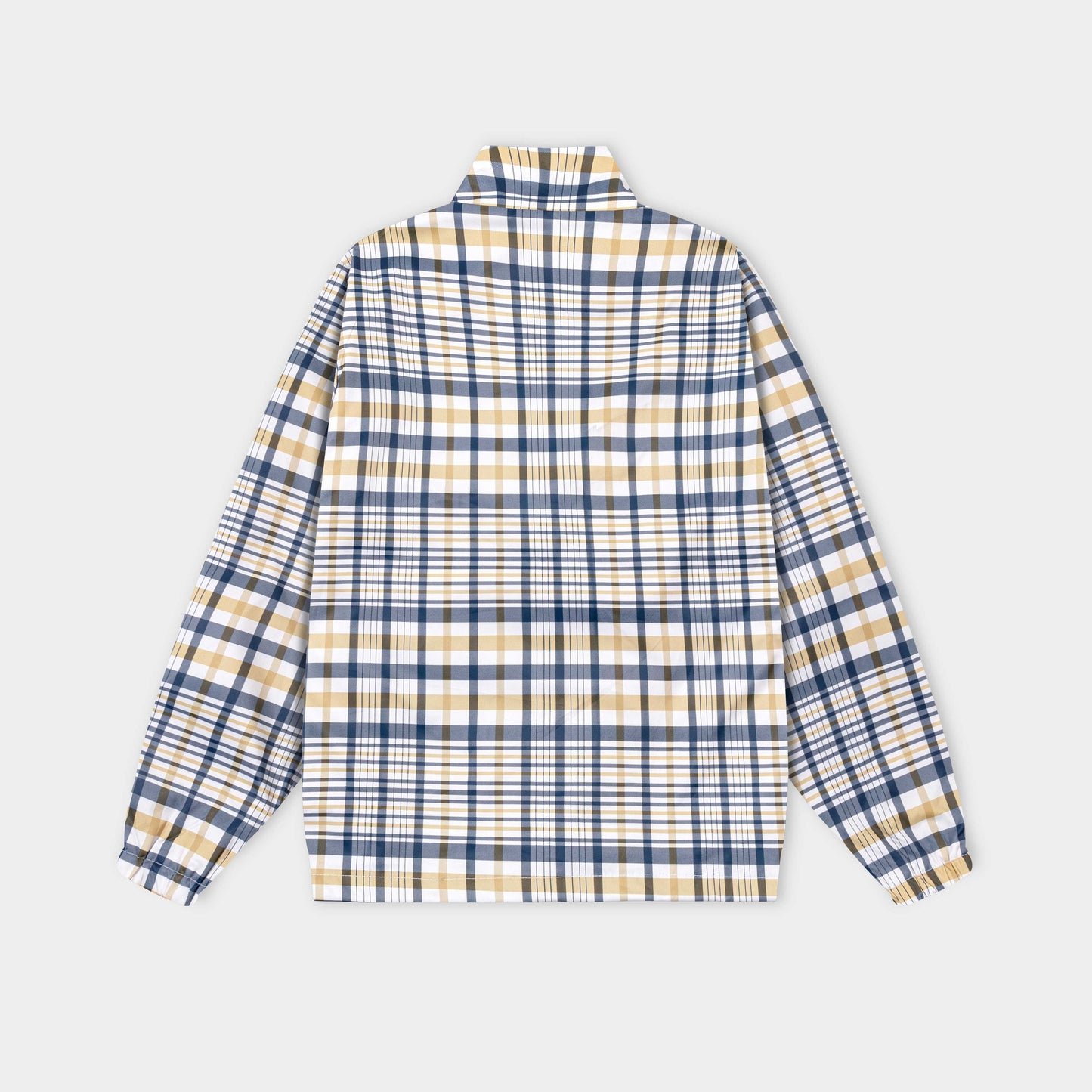 251008 New high-quality checkered new contrasting color stand-up collar jacket