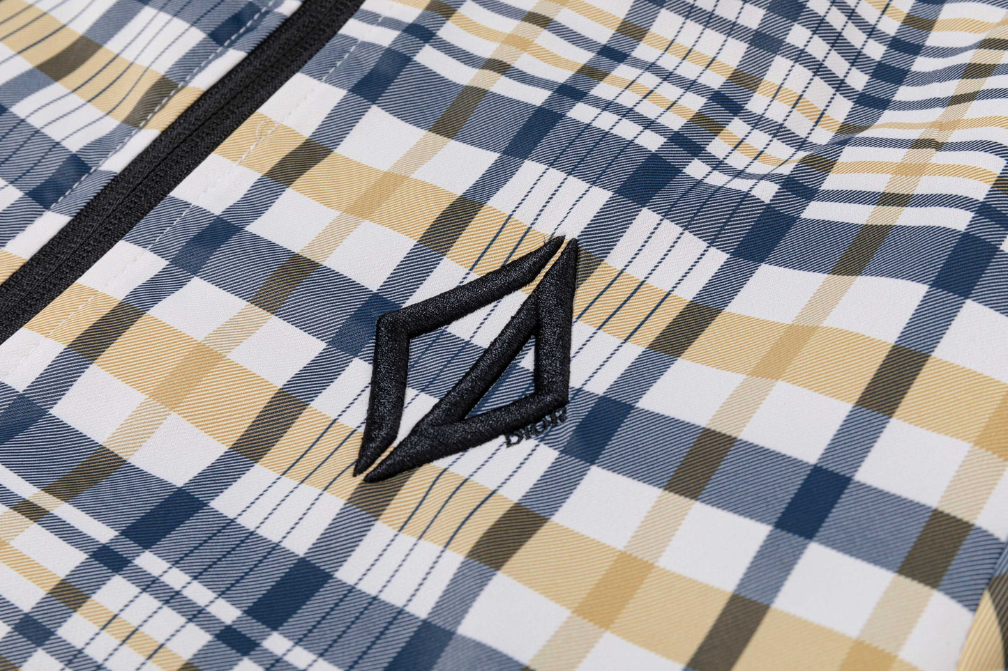 251008 New high-quality checkered new contrasting color stand-up collar jacket
