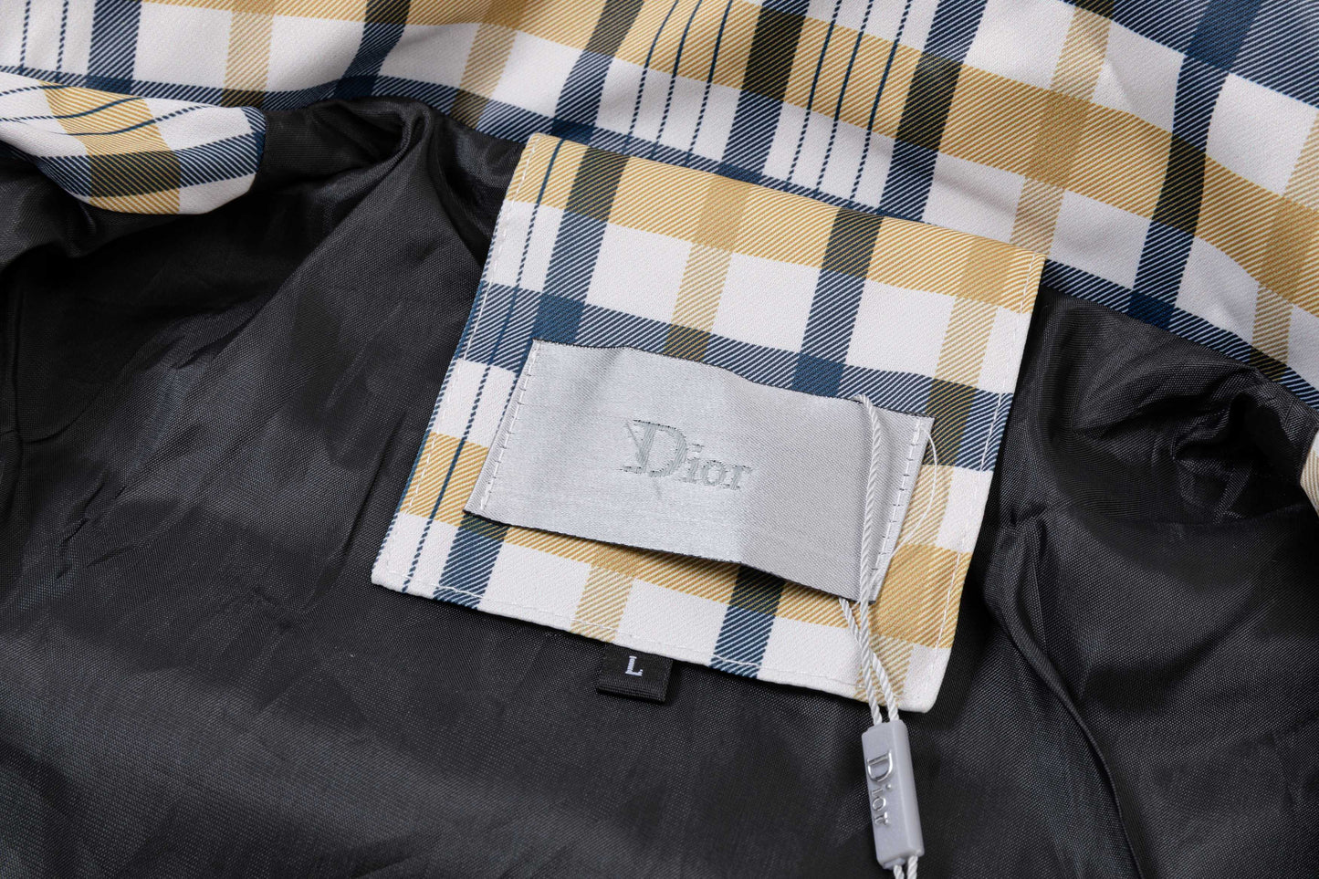 251008 New high-quality checkered new contrasting color stand-up collar jacket