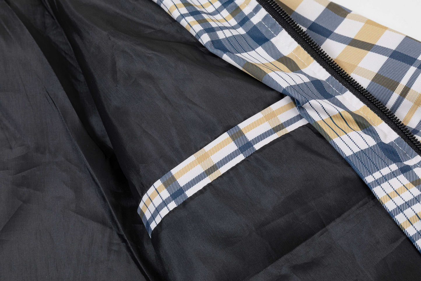 251008 New high-quality checkered new contrasting color stand-up collar jacket