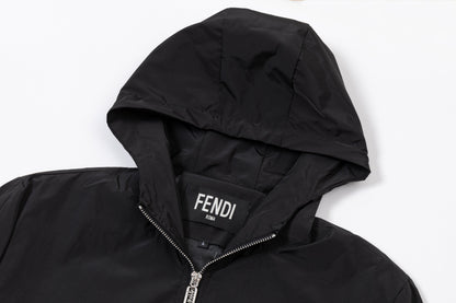 251008 New high-quality hooded windbreaker jacket with distinctive logo