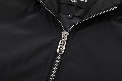 251008 New high-quality hooded windbreaker jacket with distinctive logo