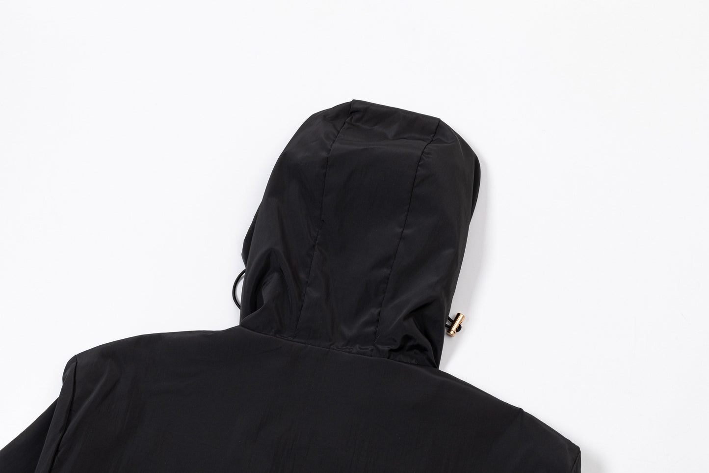 251008 New high-quality golden zipper hooded windbreaker jacket
