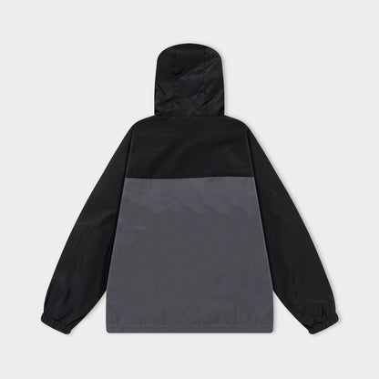 251008 New high-quality patchwork color hooded windbreaker jacket