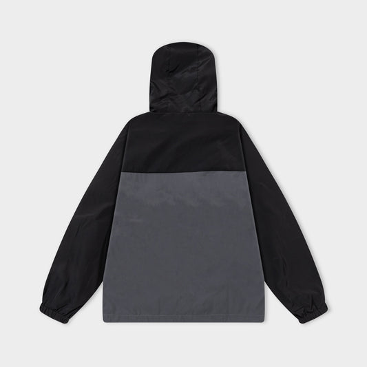 251008 New high-quality patchwork color hooded windbreaker jacket