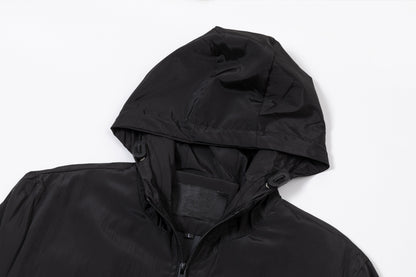 251008 New high-quality patchwork color hooded windbreaker jacket