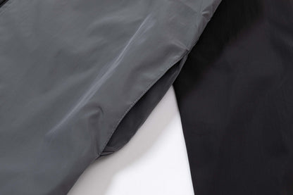 251008 New high-quality patchwork color hooded windbreaker jacket