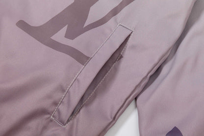 251008 new high-quality large-sized gradient hooded windbreaker jacket