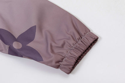 251008 new high-quality large-sized gradient hooded windbreaker jacket