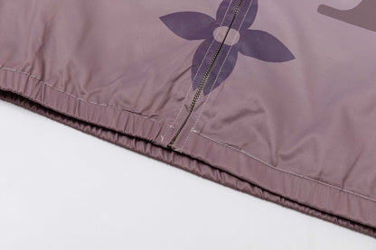251008 new high-quality large-sized gradient hooded windbreaker jacket