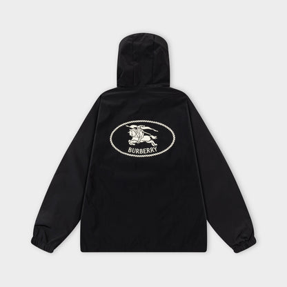 251008 new high-quality classic printed hooded windbreaker jacket