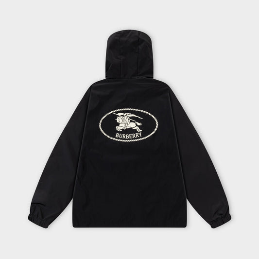 251008 new high-quality classic printed hooded windbreaker jacket