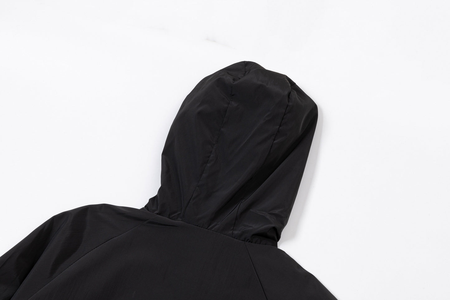 251008 New high-quality zipper patchwork hooded trench coat