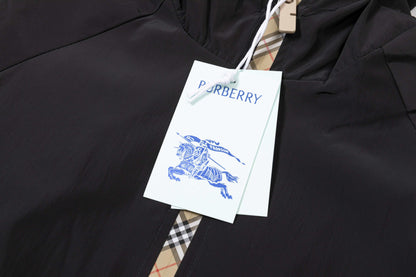 251008 New high-quality zipper patchwork hooded trench coat