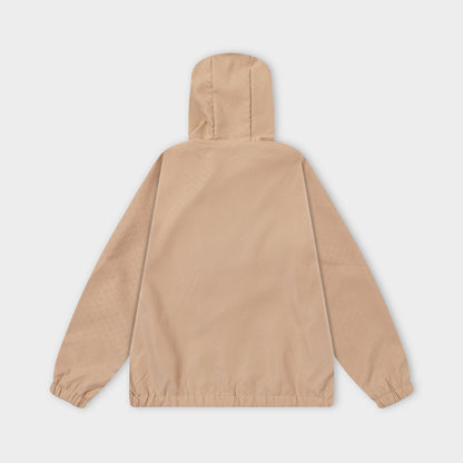251008 New high-quality three-dimensional embossed hooded trench coat