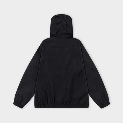 251008 New high-quality three-dimensional embossed hooded trench coat