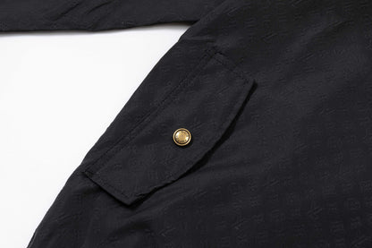 251008 New high-quality three-dimensional embossed hooded trench coat