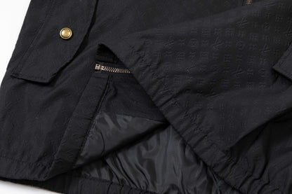 251008 New high-quality three-dimensional embossed hooded trench coat