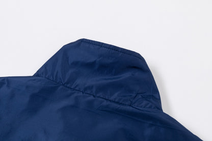 251008 New high-quality, simple style triangular label trench coat jacket